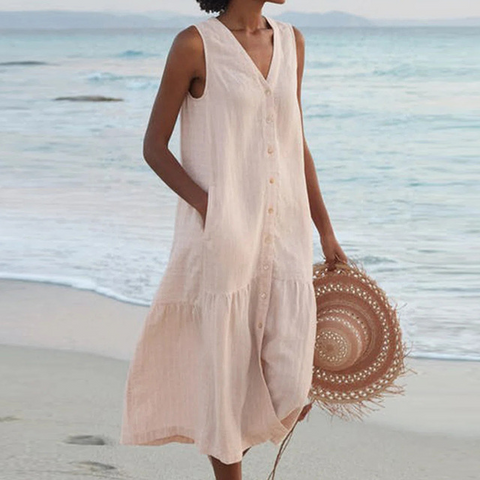 Lidia – Vestido de Verão com Decote em V