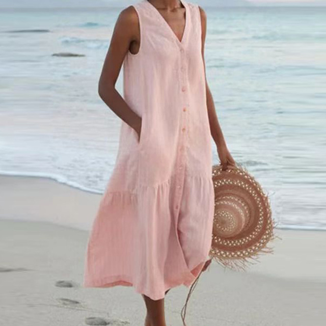 Lidia – Vestido de Verão com Decote em V