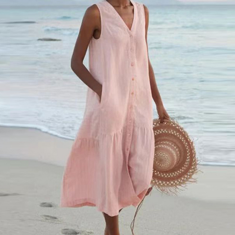 Lidia – Vestido de Verão com Decote em V