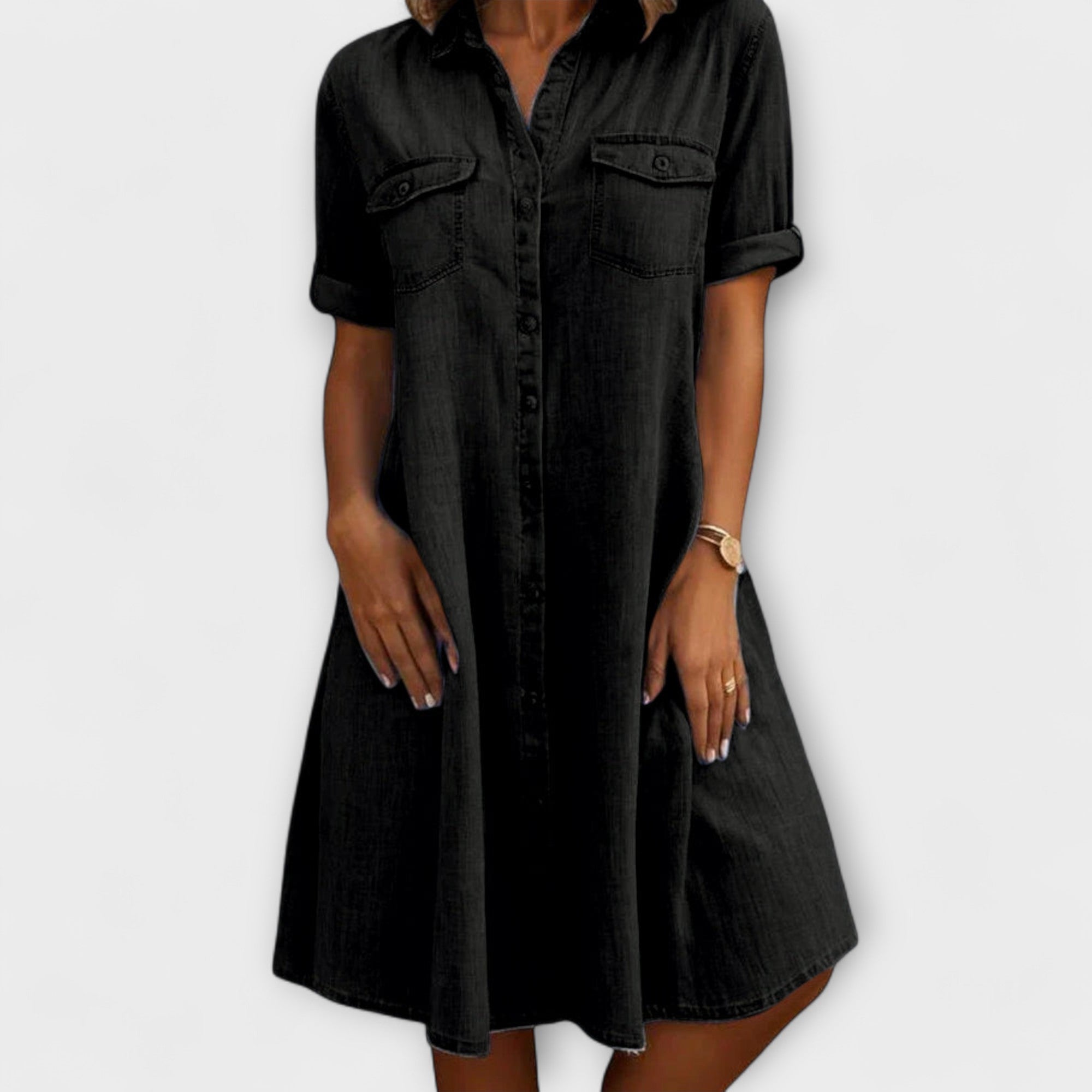 Conceição - Vestido Casual de Ganga
