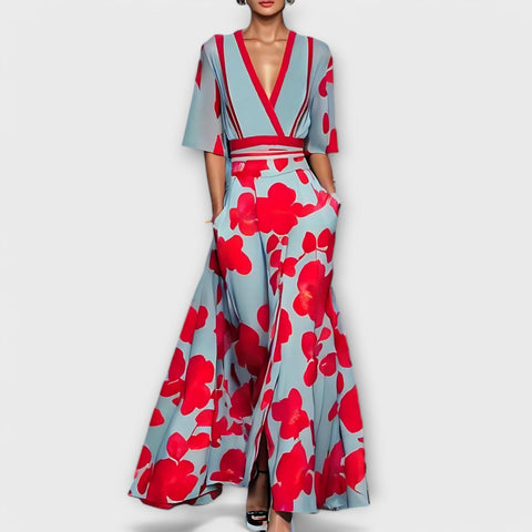 Elise - Vestido Elegante com Estampa Floral