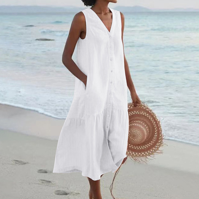 Lidia – Vestido de Verão com Decote em V