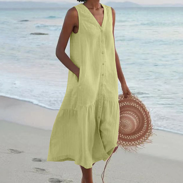 Lidia – Vestido de Verão com Decote em V