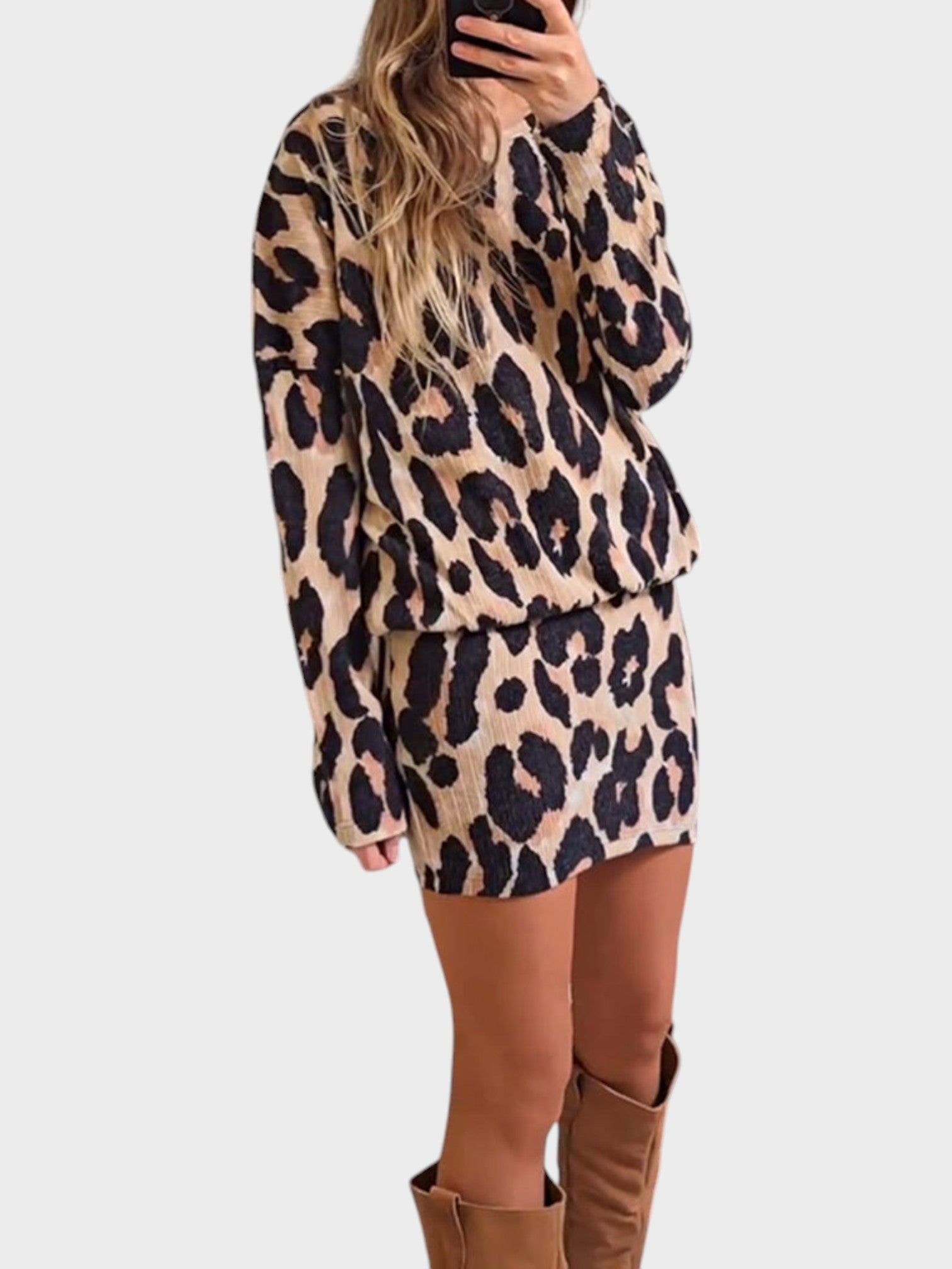 Sandra™ Vestido Leopardo