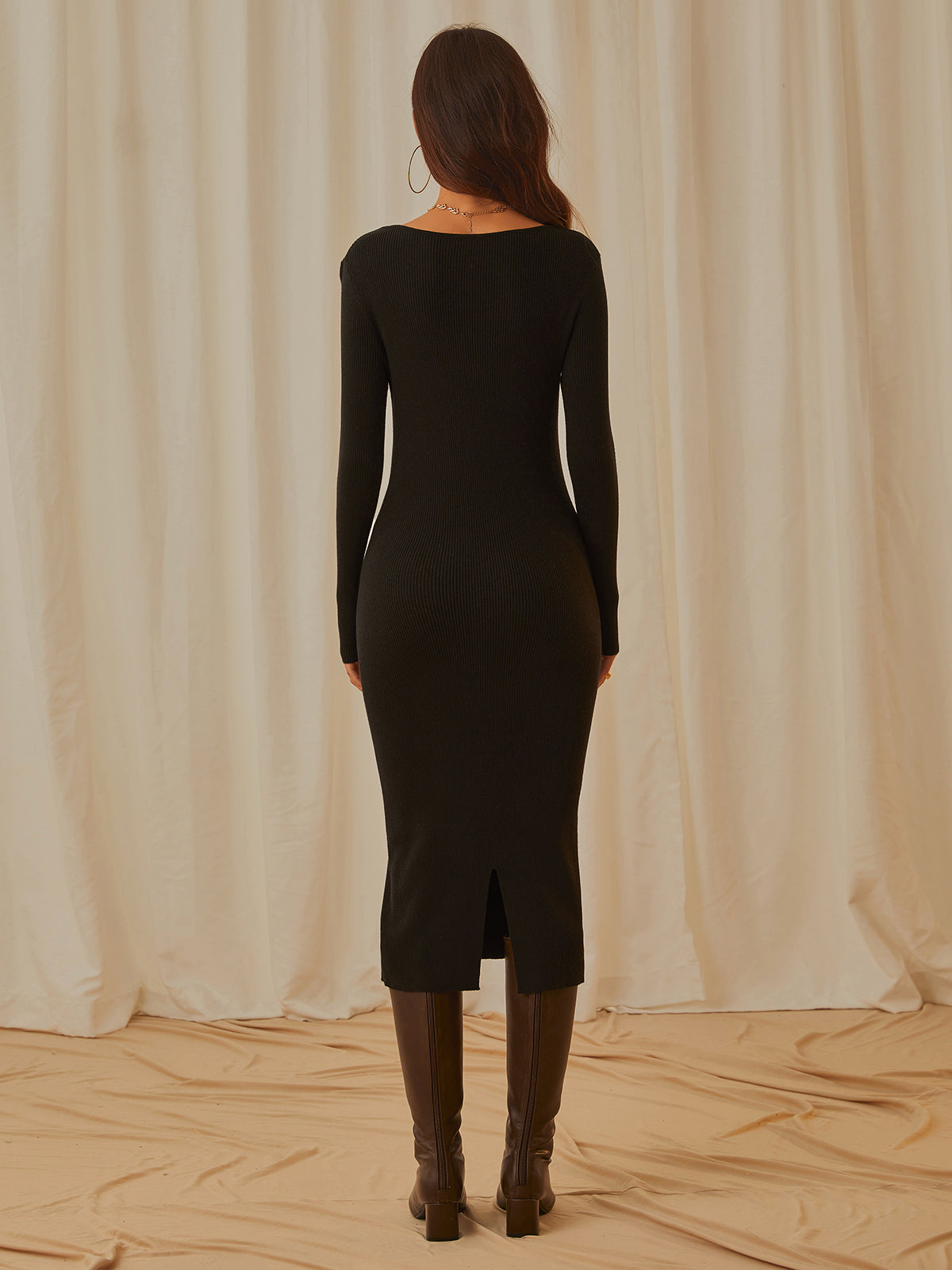 Vestido de Manga Longa