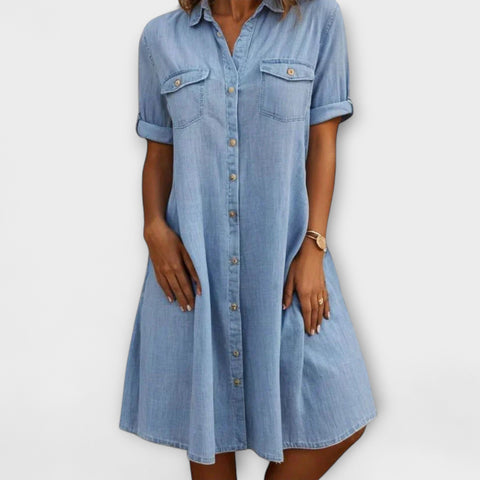 Conceição - Vestido Casual de Ganga