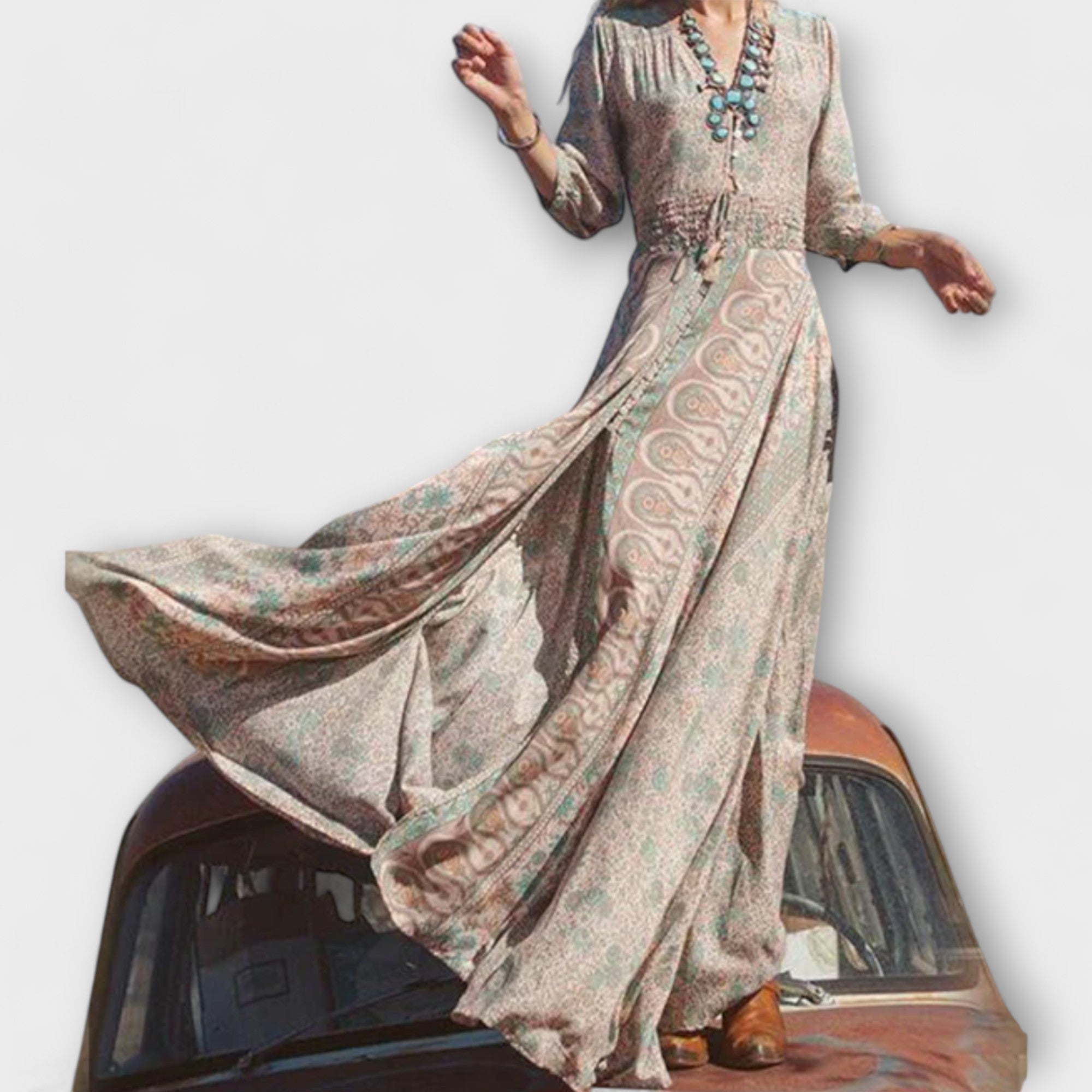 Vestido maxi casual de estilo boho