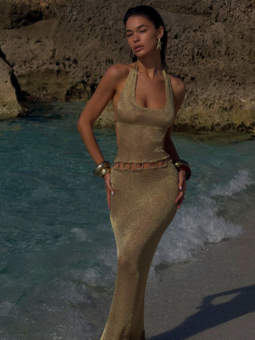 CARMEN MAXI DRESS GOLD