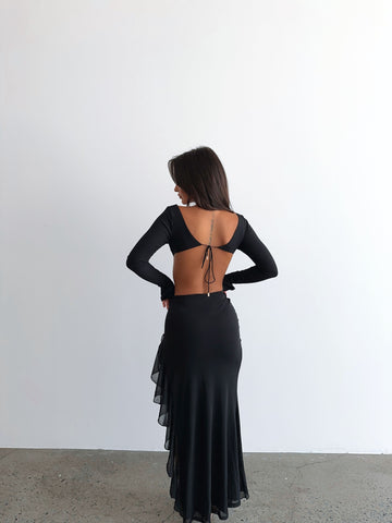 MOROCCO MAXI DRESS BLACK - OUTCAST EXCLUSIVES