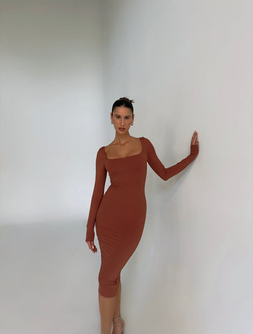 BLAKE MIDI DRESS SIENNA - OUTCAST EXCLUSIVES