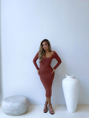 BLAKE MIDI DRESS SIENNA - OUTCAST EXCLUSIVES