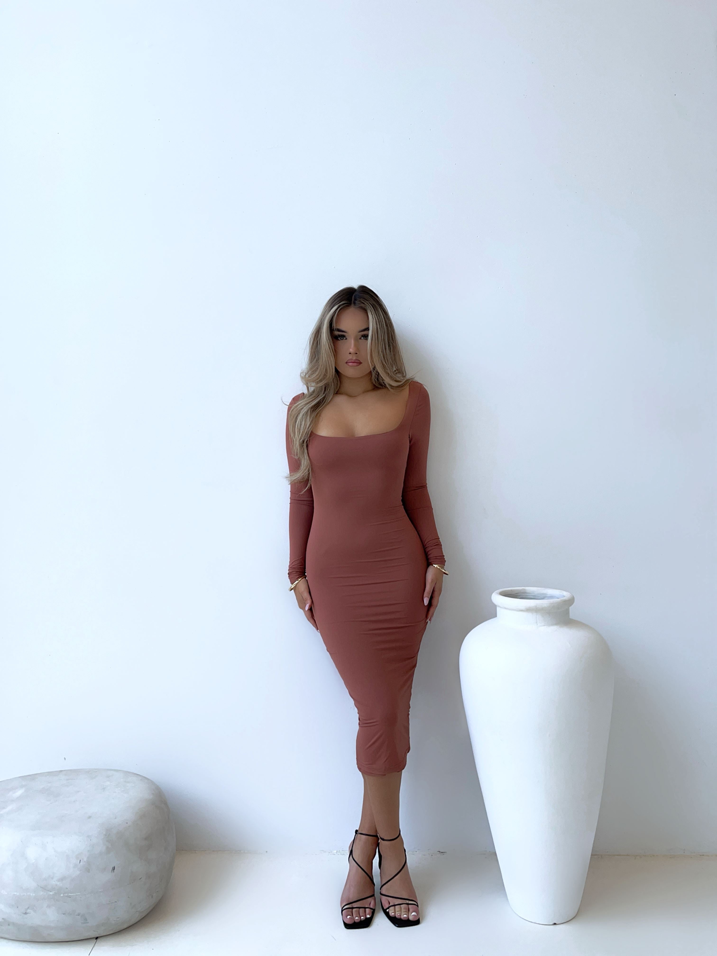 BLAKE MIDI DRESS SIENNA - OUTCAST EXCLUSIVES