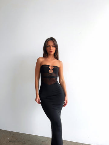 ELLIE MAXI DRESS BLACK - OUTCAST EXCLUSIVES