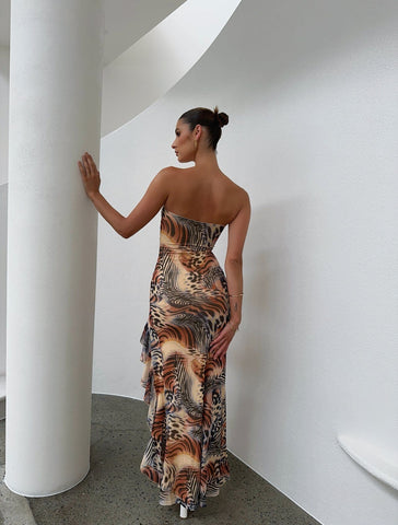 SANGRIA PRINTED MAXI DRESS - OUTCAST EXCLUSIVES