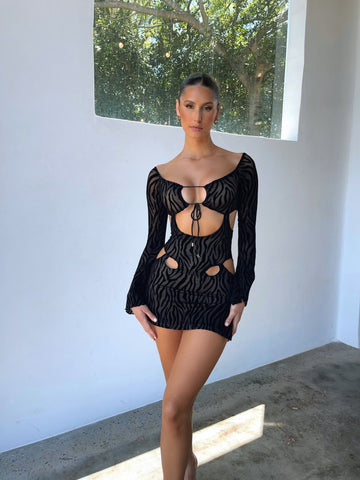 EDEN MINI DRESS BLACK - OUTCAST EXCLUSIVES