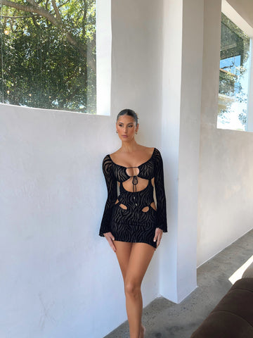EDEN MINI DRESS BLACK - OUTCAST EXCLUSIVES