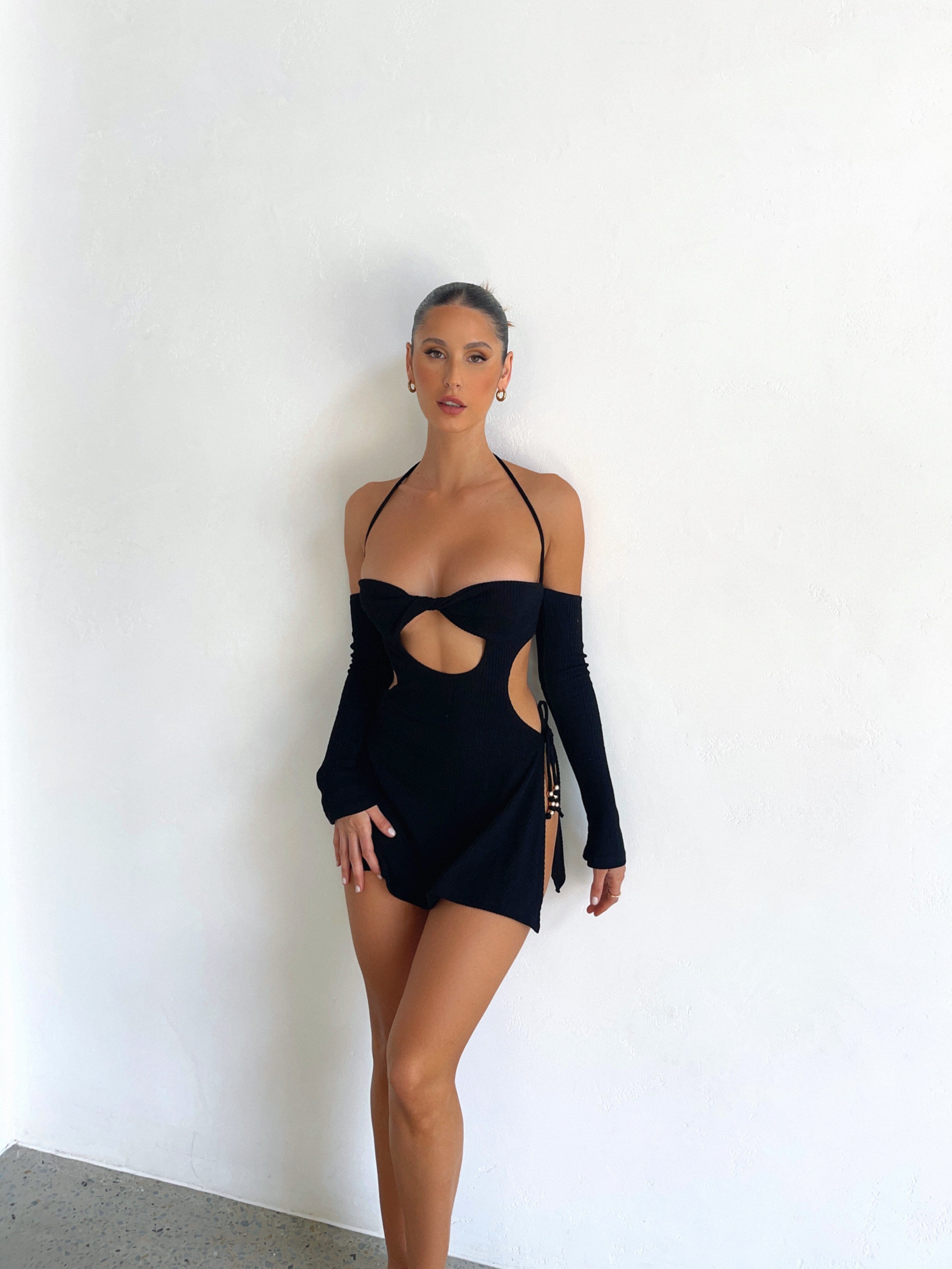SADIE MINI DRESS BLACK - OUTCAST EXCLUSIVES