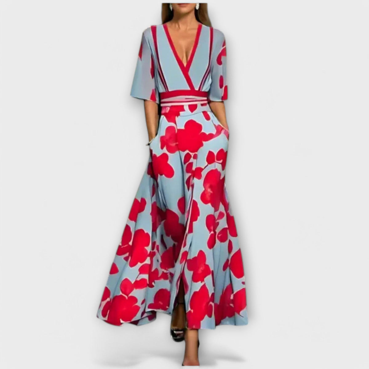 Elise - Vestido Elegante com Estampa Floral