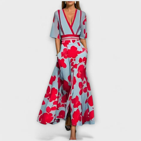 Elise - Vestido Elegante com Estampa Floral