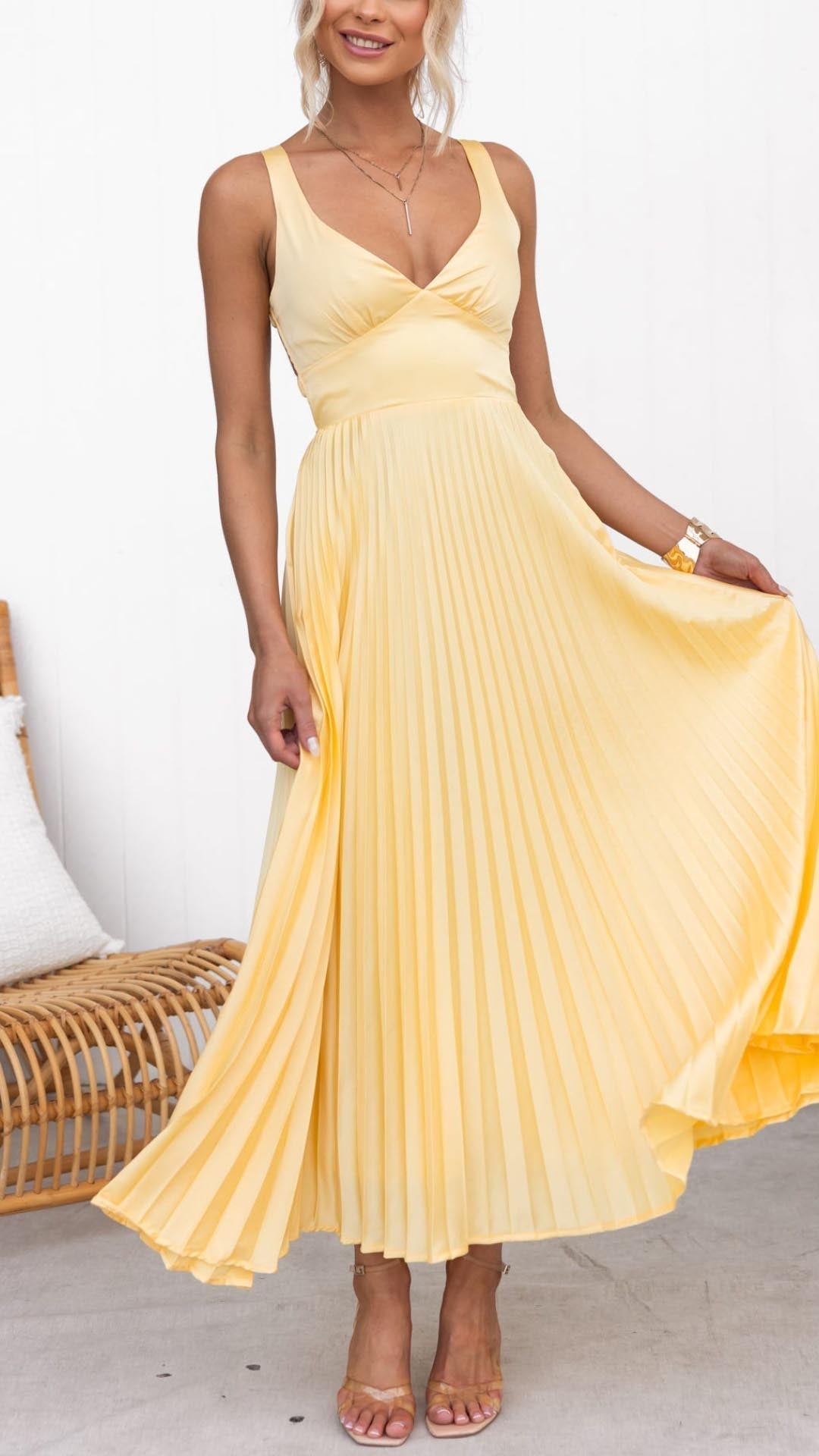 Eva – Vestido  Franzido com Decote em V