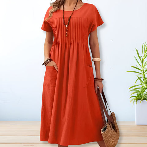 Elisabete | Vestido Fresco e Prático com Bolsos