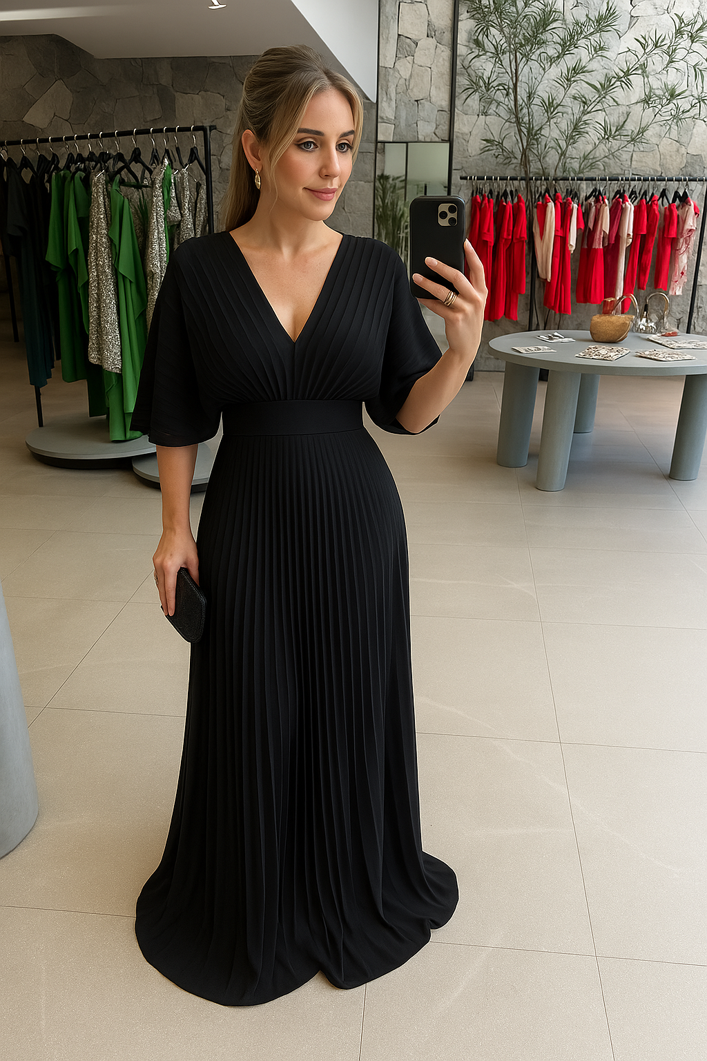 Sofia | Vestido Franzido Sofisticado