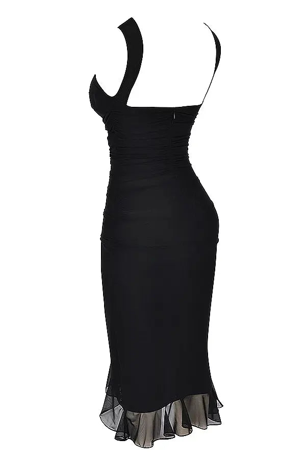 Carlota | Vestido Midi com Folhos
