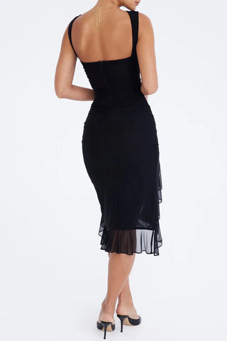 Carlota | Vestido Midi com Folhos