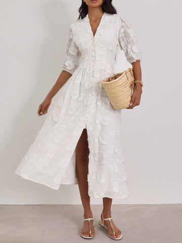 Celeste - Vestido Bordado Floral