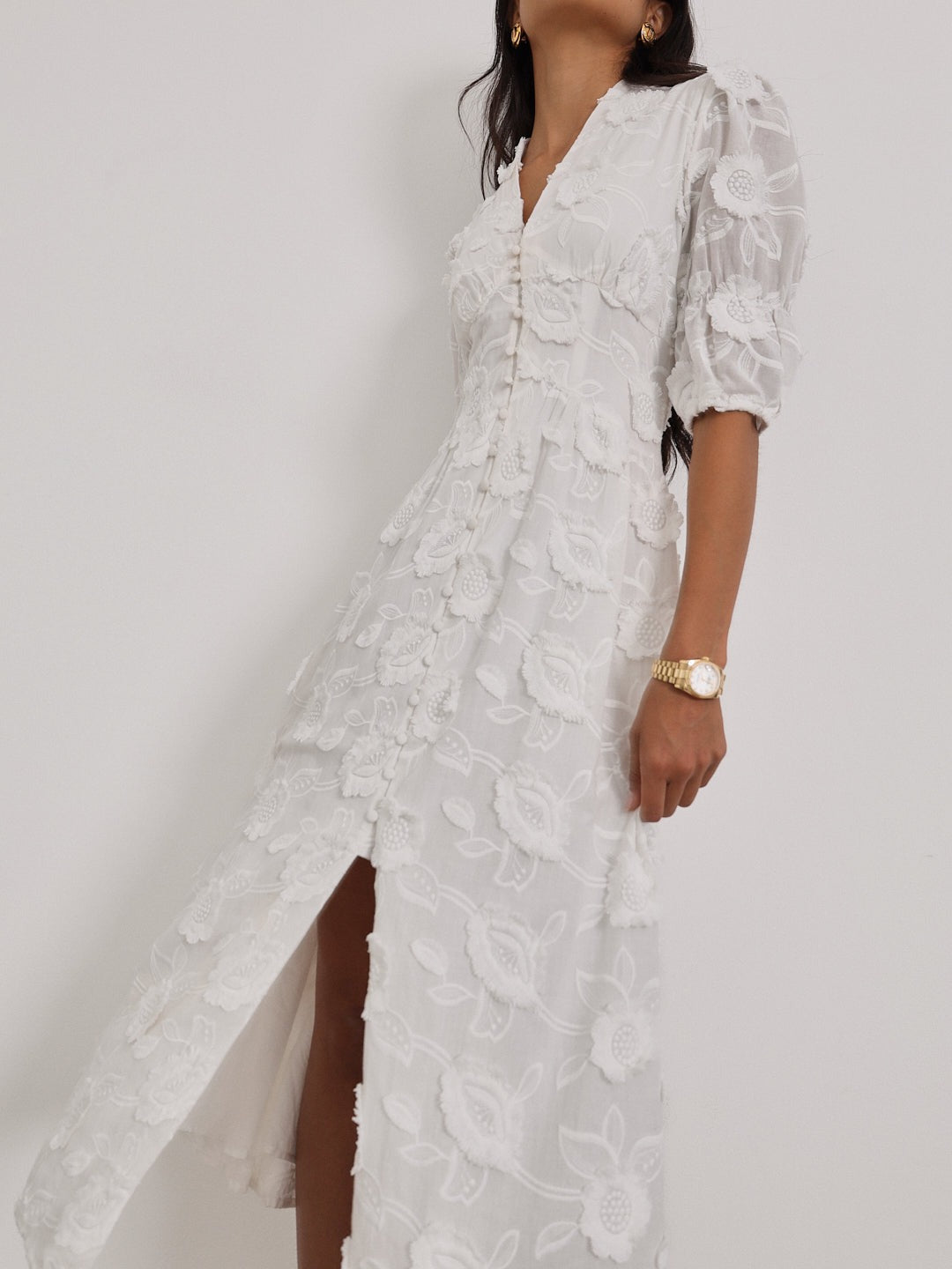 Celeste - Vestido Bordado Floral