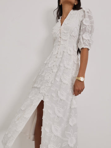 Celeste - Vestido Bordado Floral