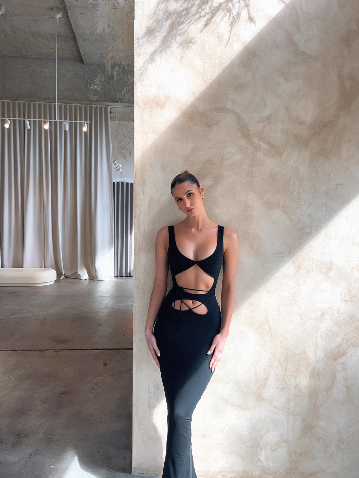 LUNA MAXI DRESS BLACK - OUTCAST EXCLUSIVES