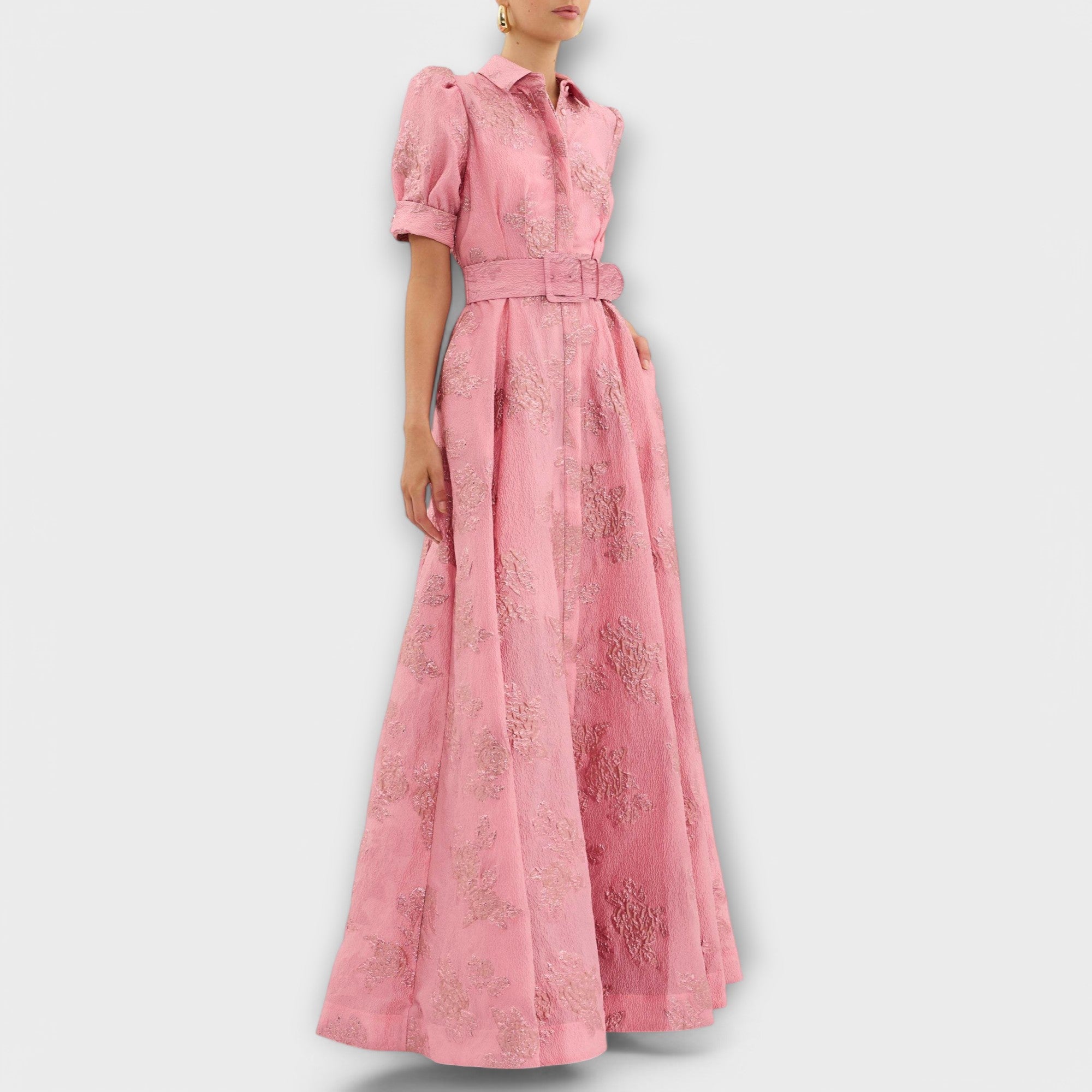 Anabella - Vestido com Mangas Bufantes Curtas