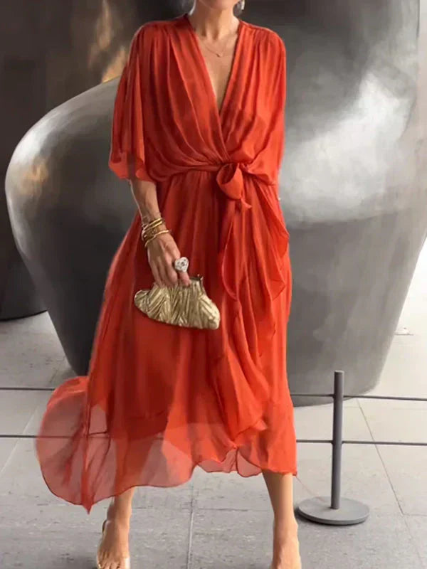 Monica™ | Vestido com Decote em V