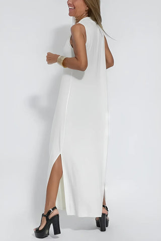 Ana - Vestido comprido elegante + casaco de malha a condizer