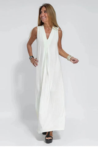 Ana - Vestido comprido elegante + casaco de malha a condizer